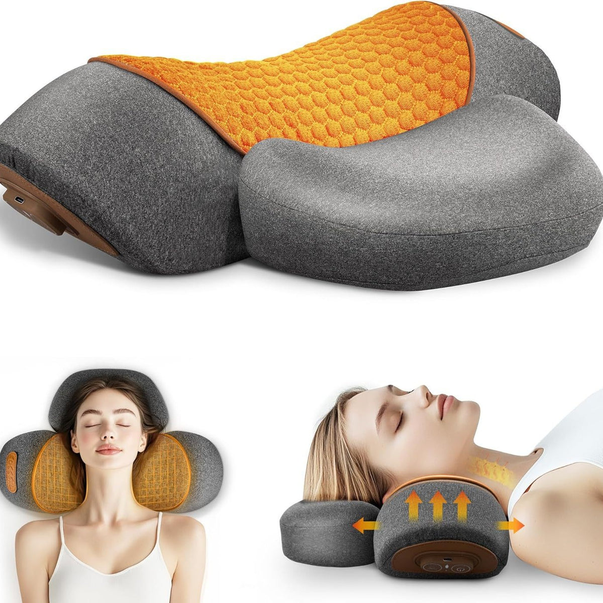 Electric Cervical Massage Pillow with Heating and Vibration